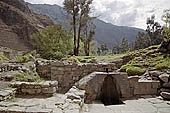 Ollantaytambo, the archeological complex, carved stone fountains